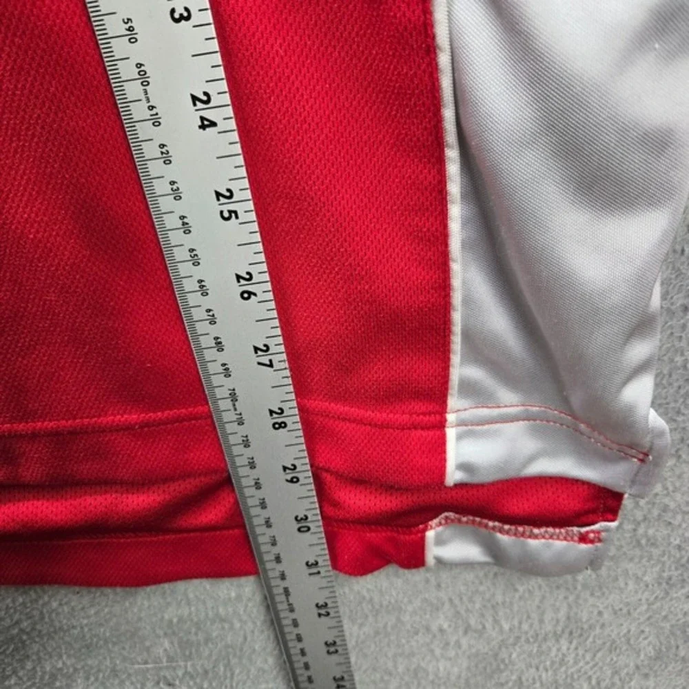 VINTAGE‎ Nike Men Shirt Large Red Logo Center Basketball Swoosh Dri Fit